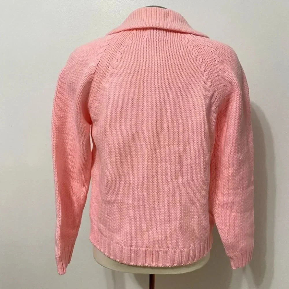 Vintage - 1960s Simpsons for Sears Pastel Pink Knit Sweater - Picture 3 of 11